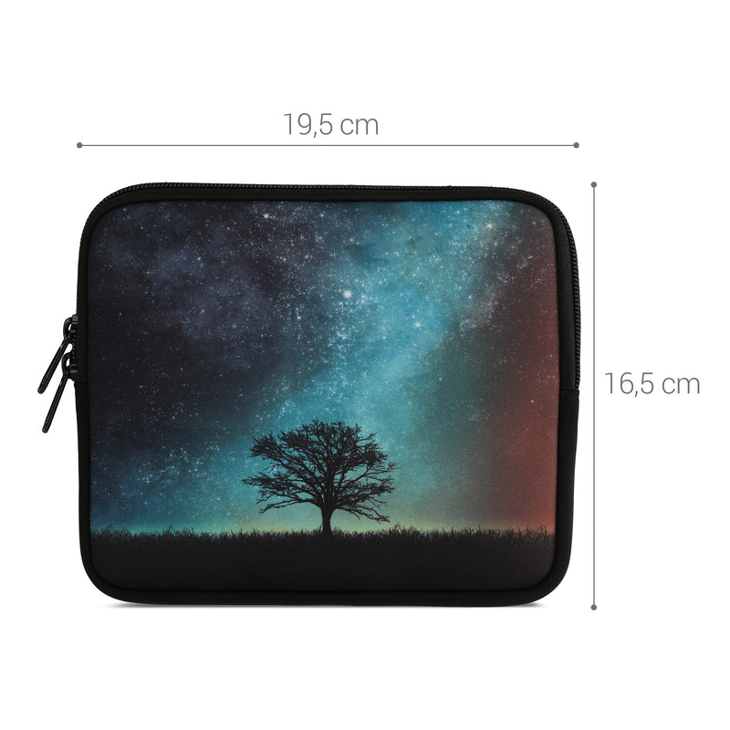 kwmobile Tasche für eReader - Hülle Schutzhülle Galaxie Baum Wiese