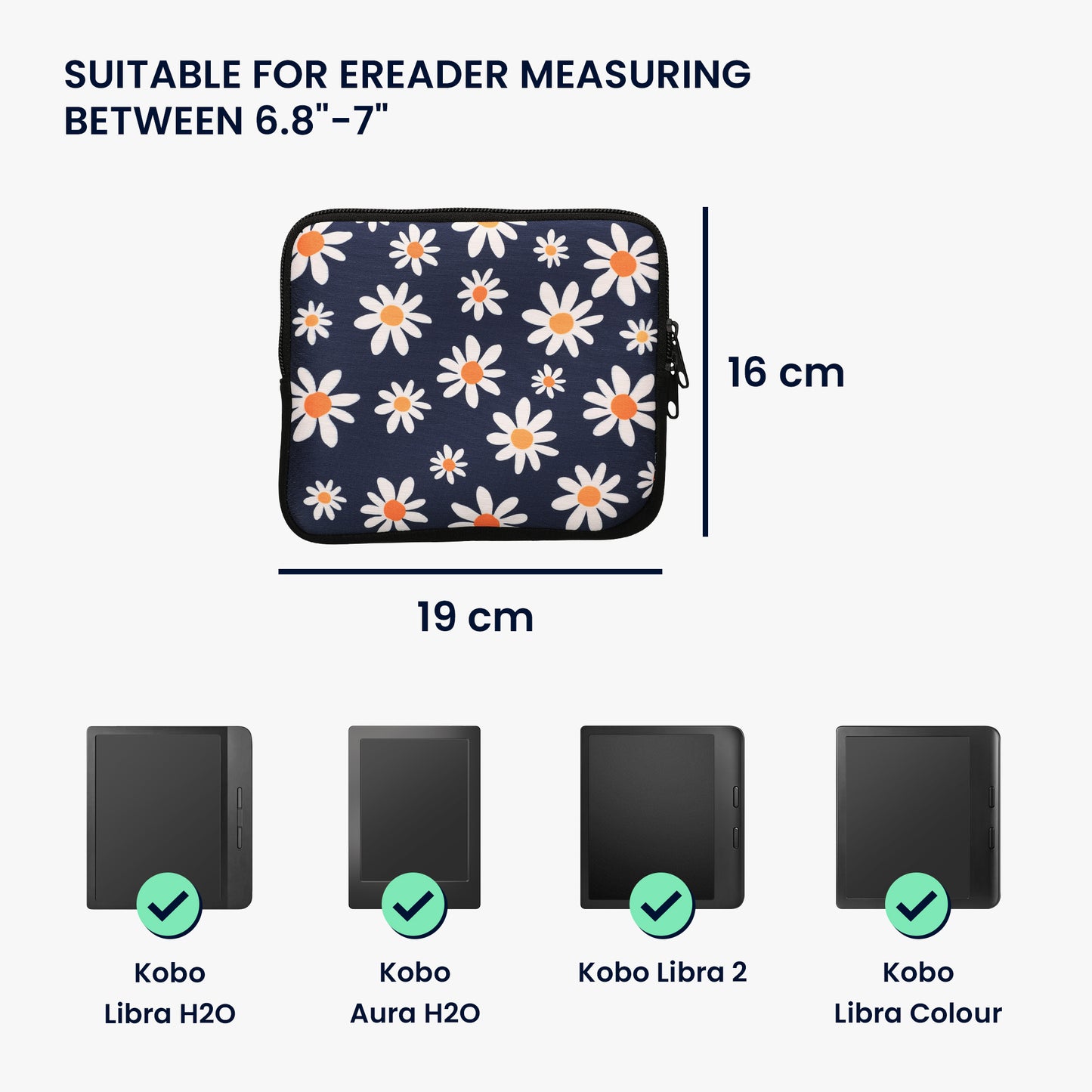 kwmobile Tasche für eReader - Hülle Schutzhülle Galaxie Baum Wiese