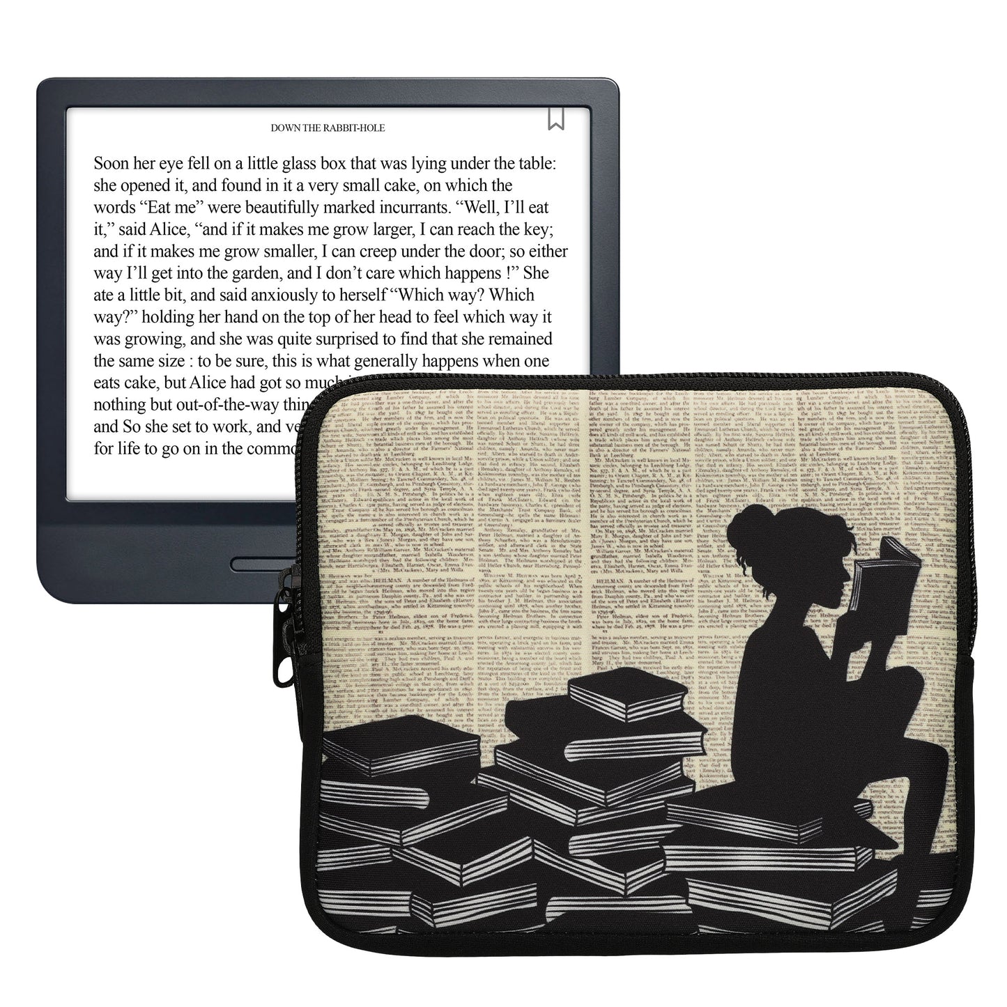 kwmobile Tasche für eReader - Hülle Schutzhülle Galaxie Baum Wiese