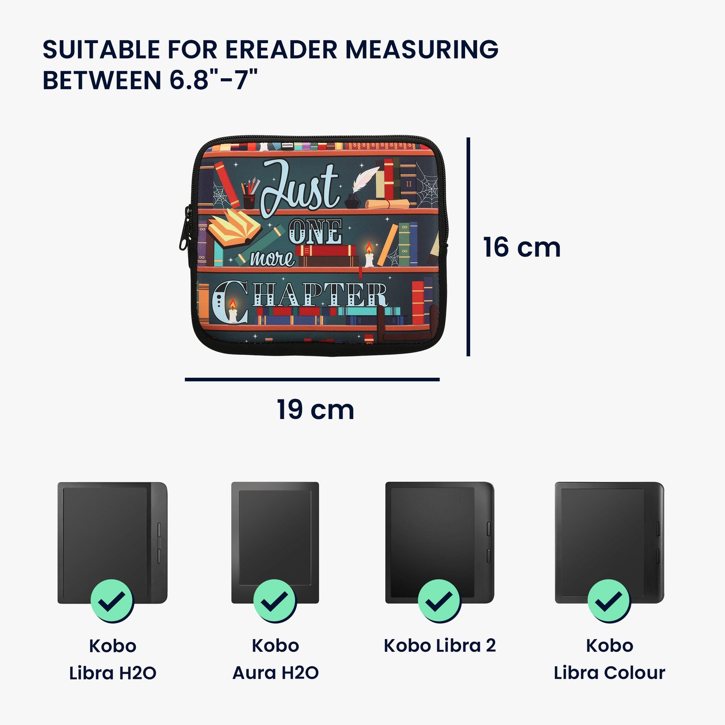 kwmobile Tasche für eReader - Hülle Schutzhülle Galaxie Baum Wiese