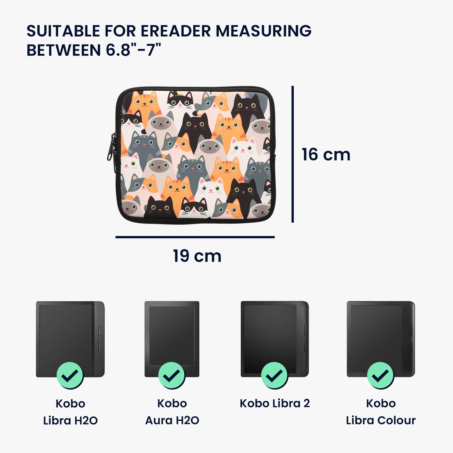 kwmobile Tasche für eReader - Hülle Schutzhülle Galaxie Baum Wiese