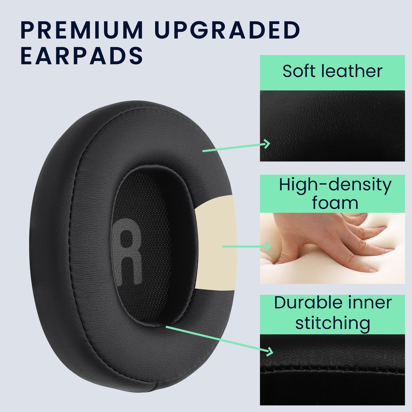 kwmobile Ohr Polster für JBL Tune 700BT / 700BTNC / 750BT / 750BTNC Ohrpolster - Ersatz Ohrpolster - Kopfhörer Ersatzteile - Kopfhörer Ersatzpolster für Over Ear Headphones