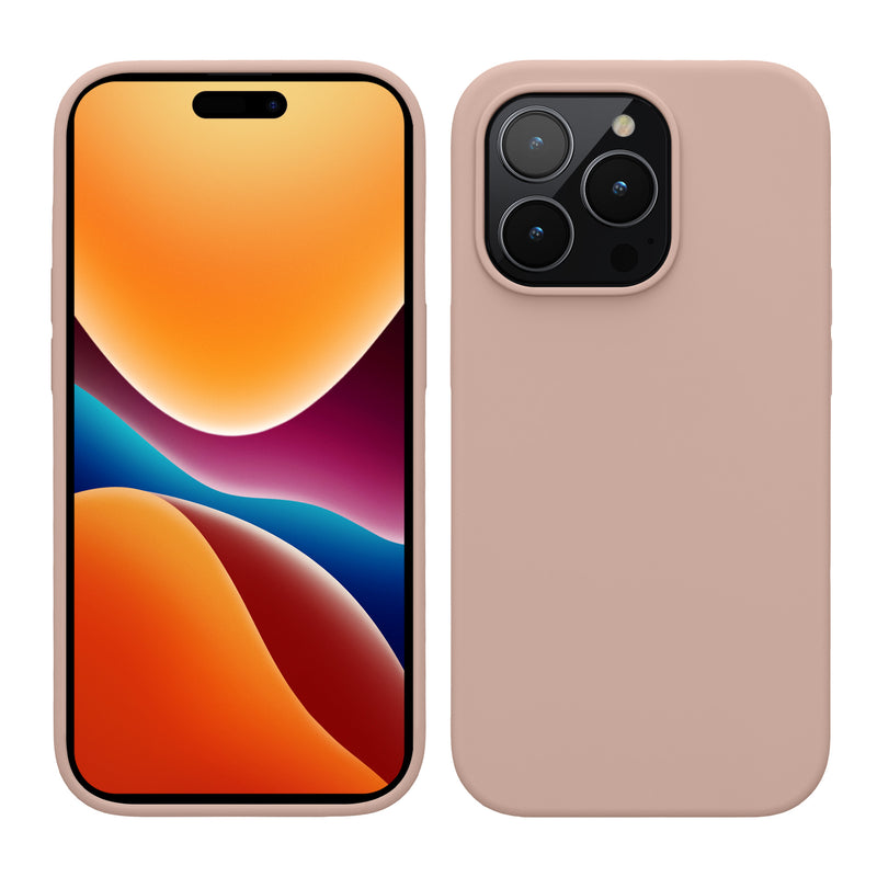 kwmobile Handyhülle für iPhone 14 Pro Hülle, für iPhone 14 Pro Case - Hülle Silikon - kabelloses Laden - Altrosa Altrosa  