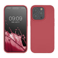 kwmobile Handyhülle für iPhone 14 Pro Hülle, für iPhone 14 Pro Case - Hülle Silikon - kabelloses Laden - Dark Rose Dark Rose  