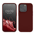 kwmobile Handyhülle für iPhone 14 Pro Hülle, für iPhone 14 Pro Case - Hülle Silikon - kabelloses Laden - Tawny Red Tawny Red  