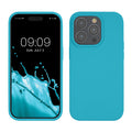 kwmobile Handyhülle für iPhone 14 Pro Hülle, für iPhone 14 Pro Case - Hülle Silikon - kabelloses Laden - Cool Glacier Cool Glacier  