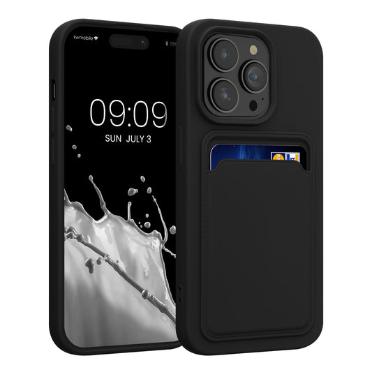 kwmobile Handyhülle für Apple iPhone 14 Pro Hülle mit Kartenfach - Schutzhülle Cover