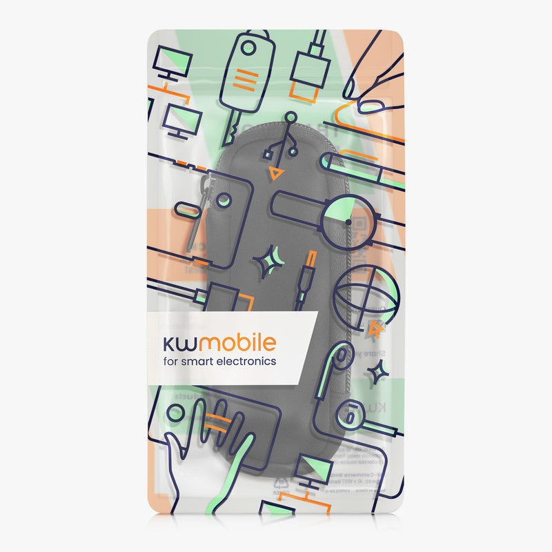 kwmobile Tasche für Universal Laser Pointer - Laserpointer Case mit Reißverschluss - 14,5 x 5 cm Innenmaße - Hüllen