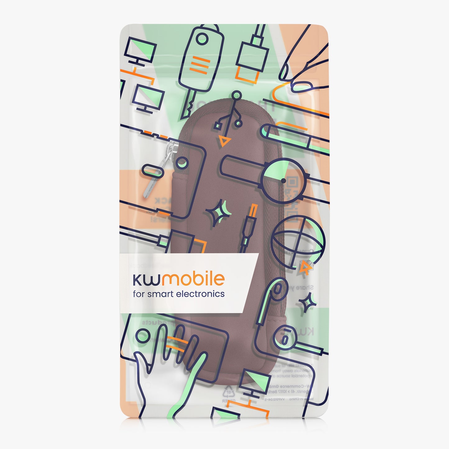 kwmobile Tasche für Universal Laser Pointer - Laserpointer Case mit Reißverschluss - 14,5 x 5 cm Innenmaße