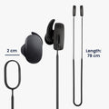 kwmobile Halteband kompatibel mit Bose QuietComfort Earbuds Headphones - Kopfhörer Halter Band Strap - Schwarz