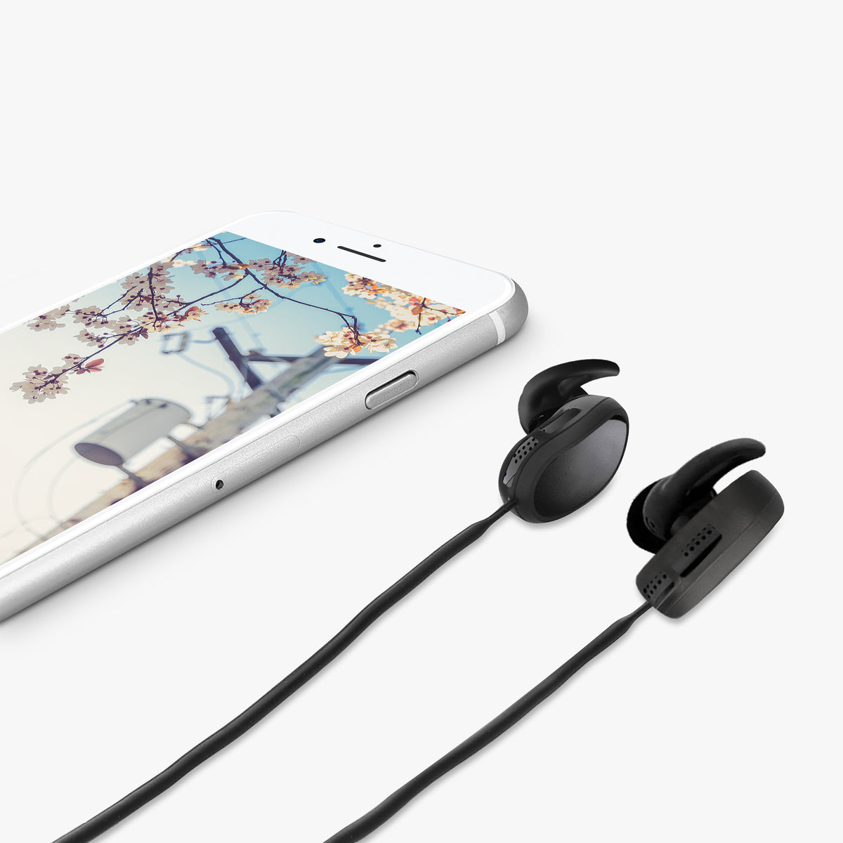 kwmobile Halteband kompatibel mit Bose QuietComfort Earbuds Headphones - Kopfhörer Halter Band Strap - Schwarz
