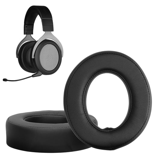 kwmobile 2x Ohr Polster für Corsair HS50 HS60 HS60 Pro HS70 HS70 Pro HS75 Ohrpolster - Ersatz Ohrpolster - Kopfhörer Ersatzteile - Kopfhörer Ersatzpolster für Over Ear Headphones Schwarz  