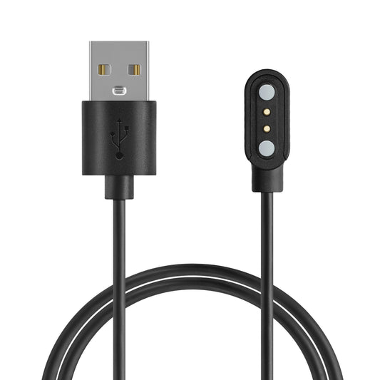 kwmobile Smartwatch Ladekabel für Blackview R30 Pro / R8 / R3 / R3 Pro / X2 / X1 / Letsfit / Fitpolo USB Ladekabel für Smartwatch - Smart Watch Aufladekabel - Fitnesstracker Ersatzkabel - Schwarz Schwarz  
