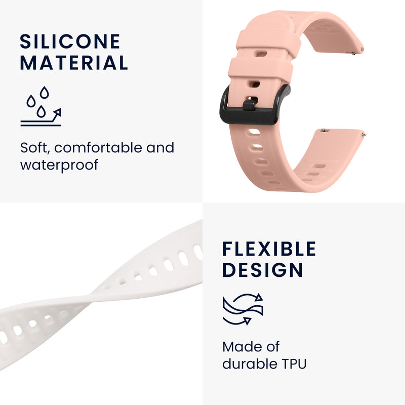 kwmobile Uhrenarmband für Blackview R3 / R3 Pro Armband - Fitnesstracker Band Set aus Silikon - Ersatzarmband
