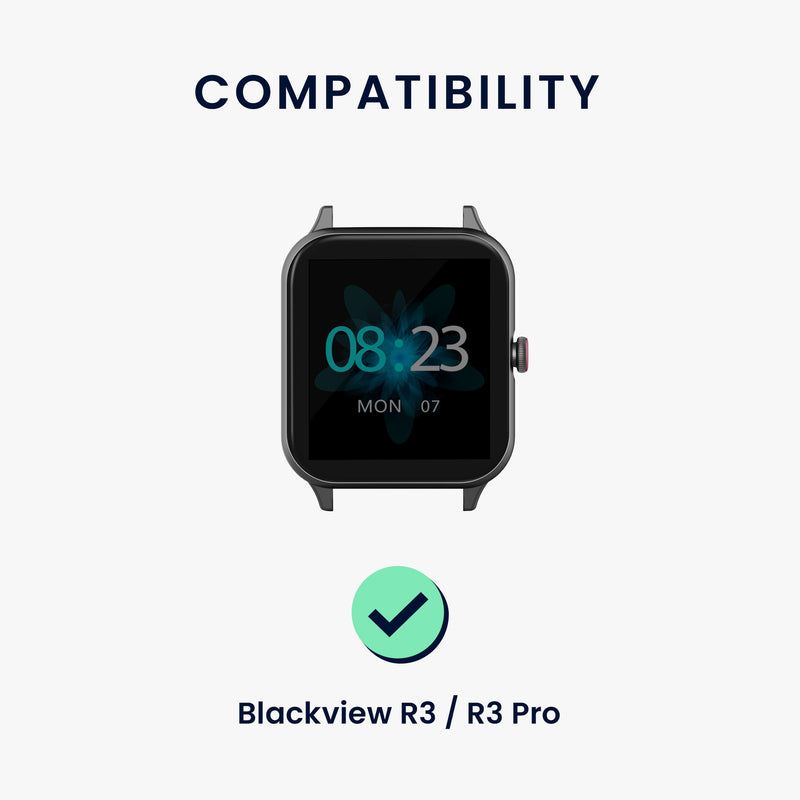 kwmobile Uhrenarmband für Blackview R3 / R3 Pro Armband - Fitnesstracker Band Set aus Silikon - Ersatzarmband