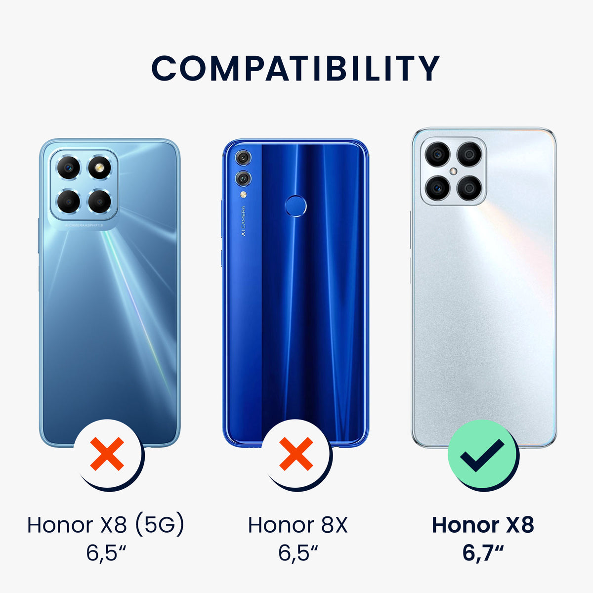 Hülle kompatibel mit HONOR X8