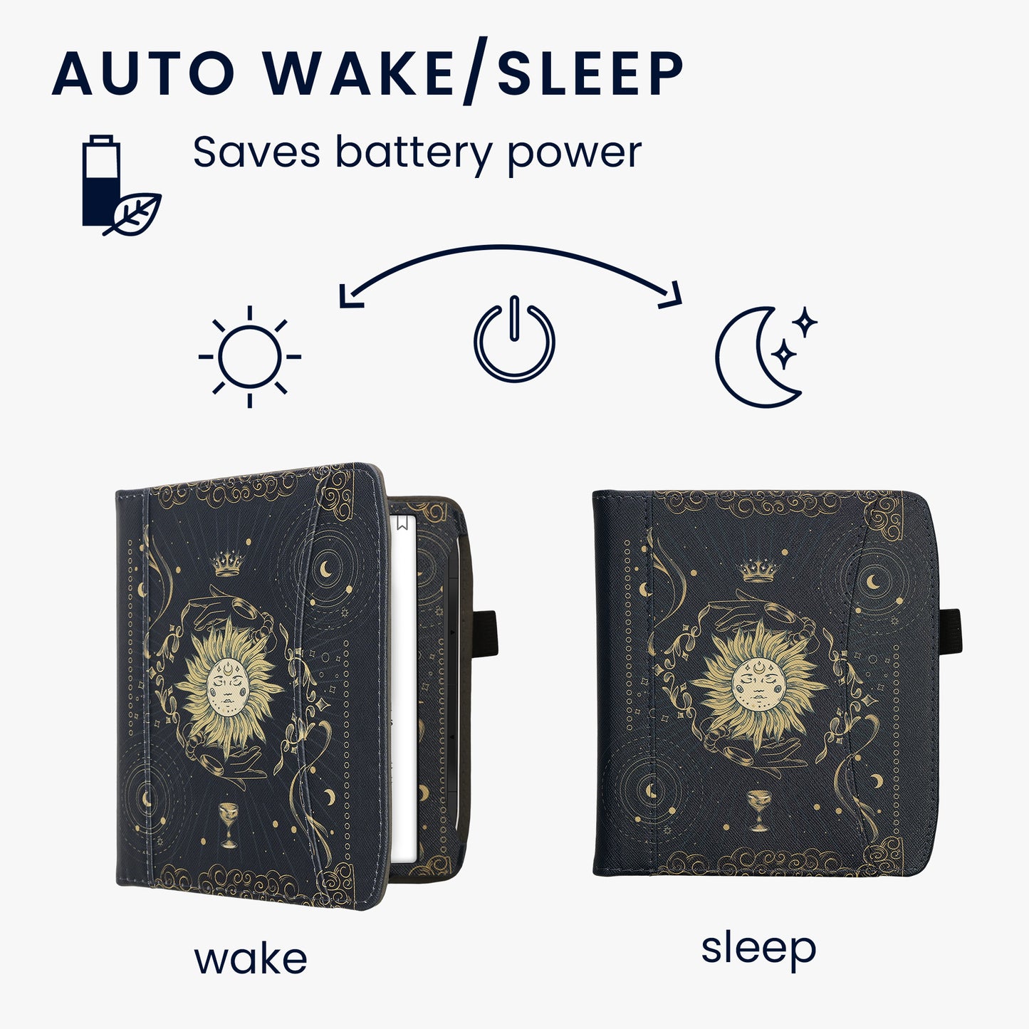 kwmobile Flip Hülle kompatibel mit Pocketbook Era / Era Color - Vorderfach Handschlaufe
