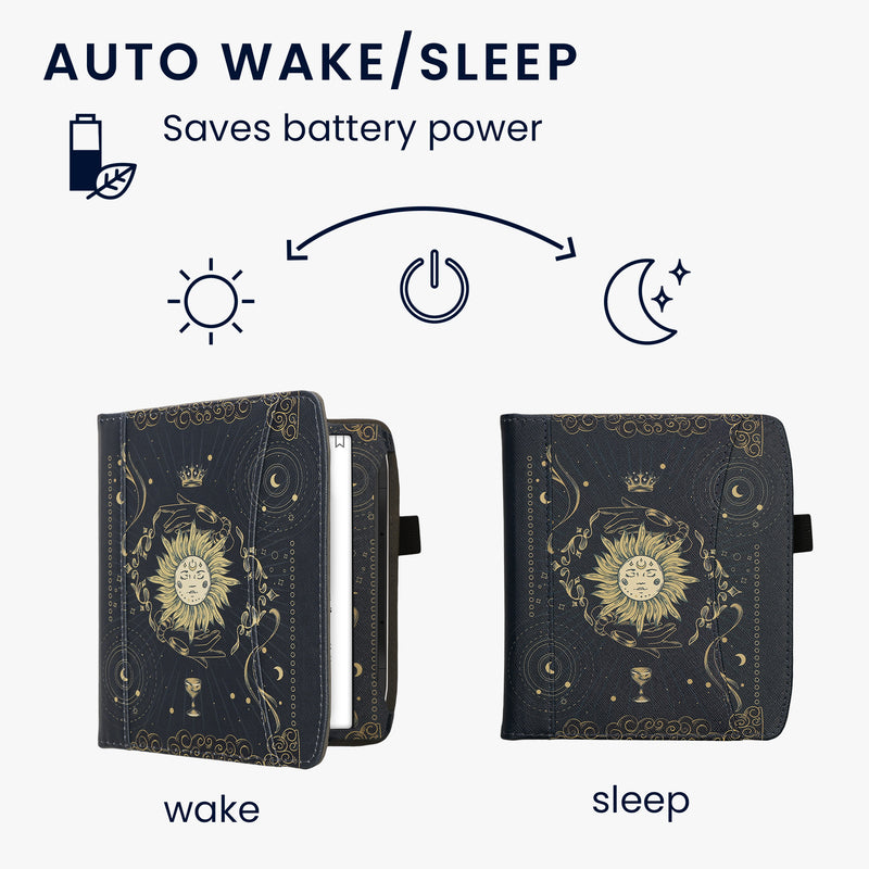 kwmobile Flip Hülle kompatibel mit Pocketbook Era / Era Color - Vorderfach Handschlaufe