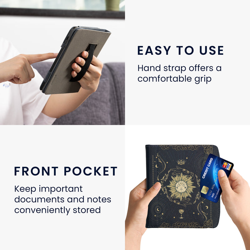 kwmobile Flip Hülle kompatibel mit Pocketbook Era / Era Color - Vorderfach Handschlaufe