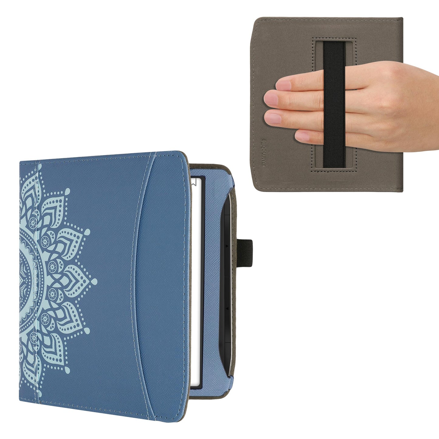 kwmobile Flip Hülle kompatibel mit Pocketbook Era / Era Color - Vorderfach Handschlaufe
