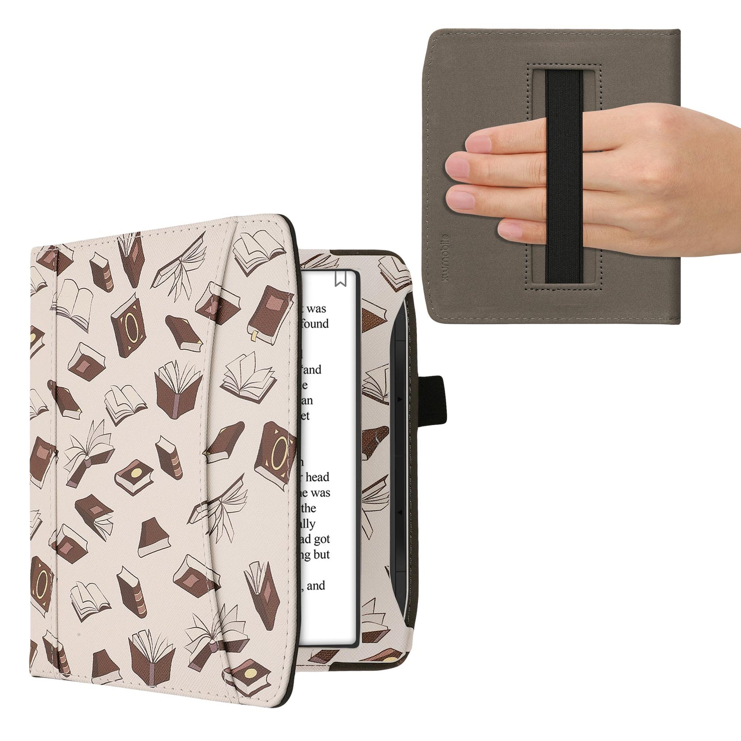 kwmobile Flip Hülle kompatibel mit Pocketbook Era / Era Color - Vorderfach Handschlaufe