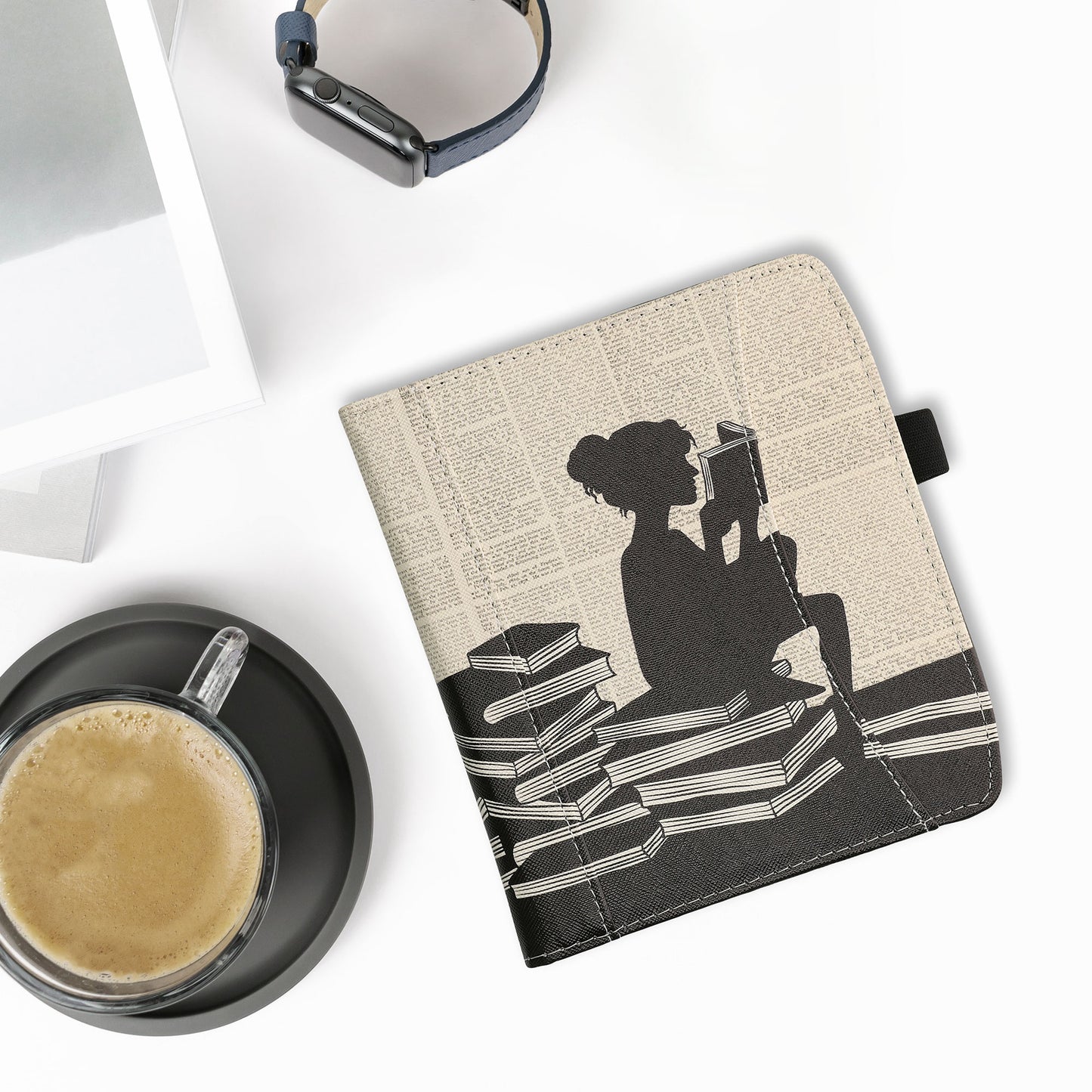 kwmobile Flip Hülle kompatibel mit Pocketbook Era / Era Color - Vorderfach Handschlaufe