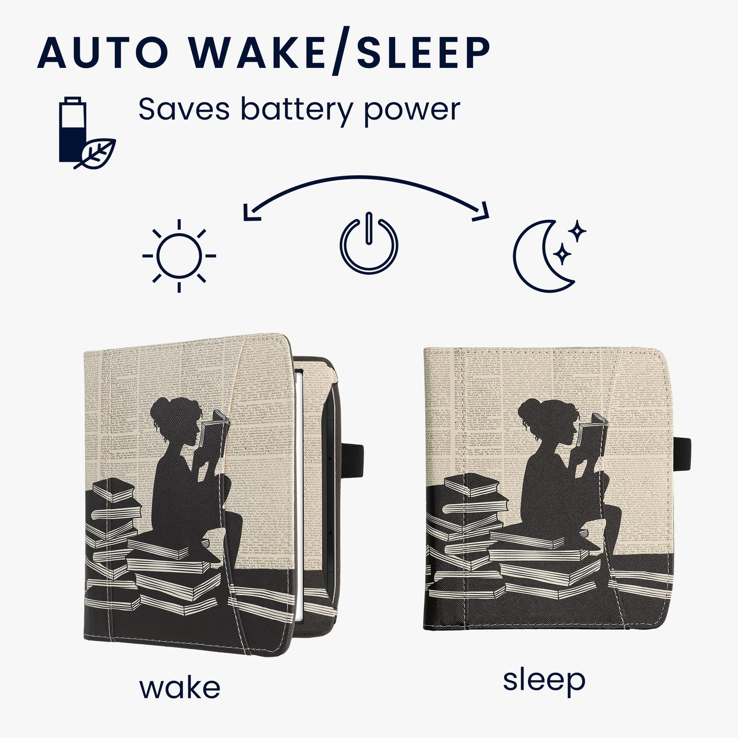 kwmobile Flip Hülle kompatibel mit Pocketbook Era / Era Color - Vorderfach Handschlaufe