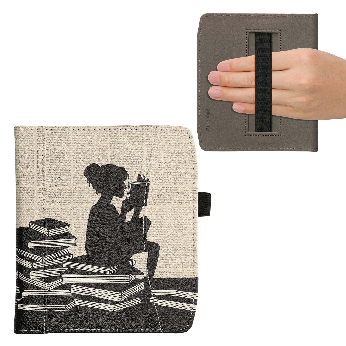 kwmobile Flip Hülle kompatibel mit Pocketbook Era / Era Color - Vorderfach Handschlaufe