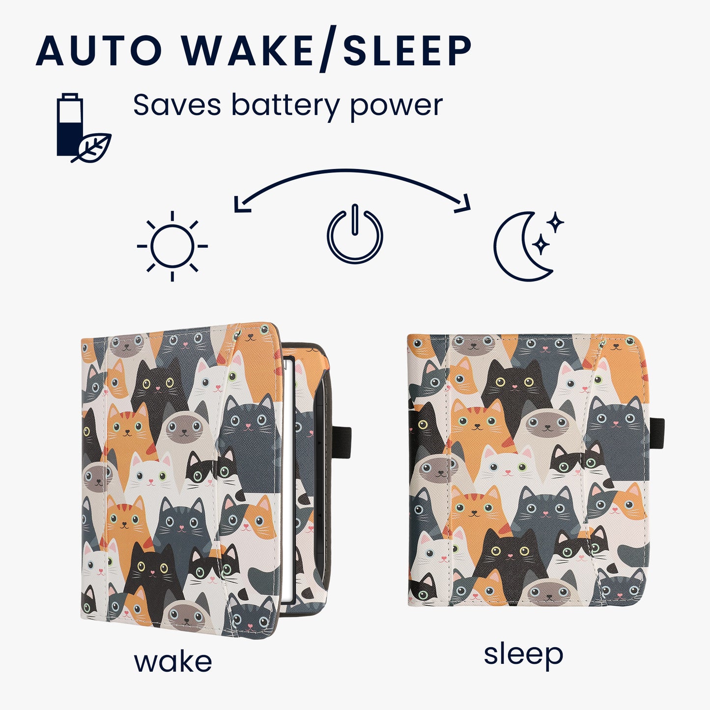 kwmobile Flip Hülle kompatibel mit Pocketbook Era / Era Color - Vorderfach Handschlaufe