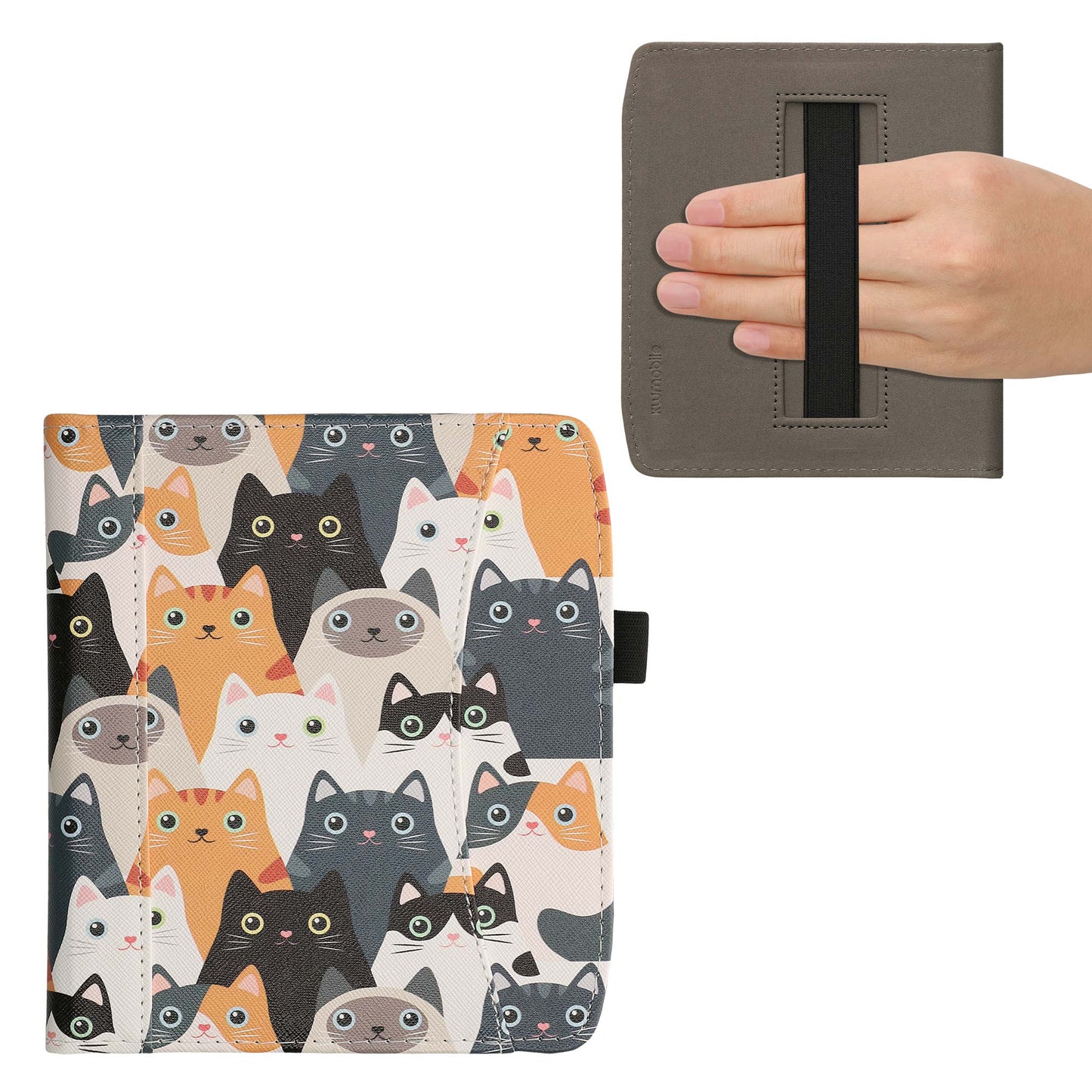 kwmobile Flip Hülle kompatibel mit Pocketbook Era / Era Color - Vorderfach Handschlaufe