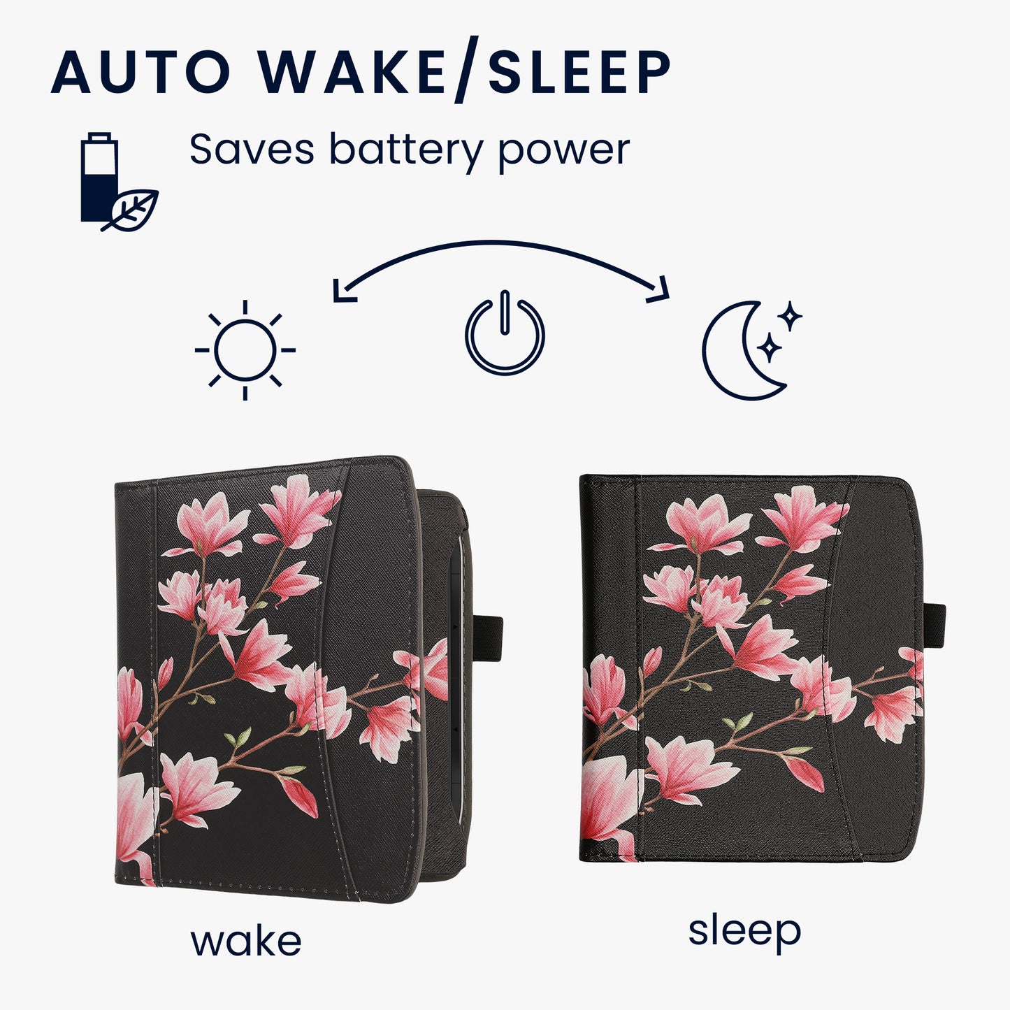 kwmobile Flip Hülle kompatibel mit Pocketbook Era / Era Color - Vorderfach Handschlaufe