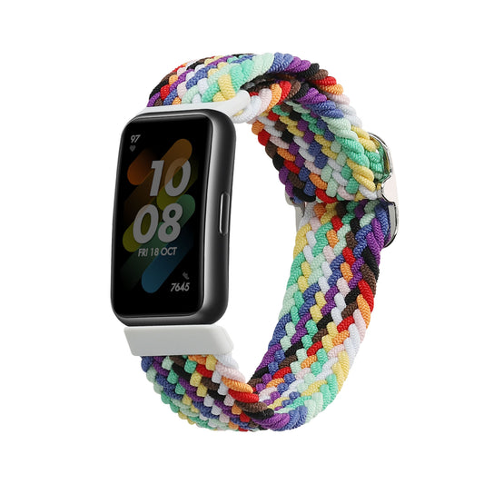 kwmobile Armband kompatibel mit Huawei Band 7 - Nylon Fitnesstracker Sportarmband Band in Mehrfarbig - Innenmaße von 15 - 18,5 cm Mehrfarbig  