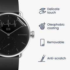 kwmobile Displayschutzfolie kompatibel mit Withings Scanwatch 38mm - Schutzfolie für Fitness Tracker Displayschutz