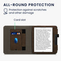Tolino Vision 6 mit Handschlaufe Flip Case Herz Braun