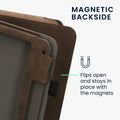 Tolino Vision 6 mit Handschlaufe Flip Case Herz Braun
