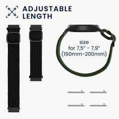 kwmobile Armband kompatibel mit Huawei Watch GT3 / Watch GT2 / Watch 2 - Fitnesstracker Sportarmband Band - Innenmaße