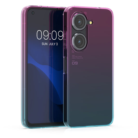 ASUS Zenfone 10 / Zenfone 9 Hülle Farbverlauf Pink Blau