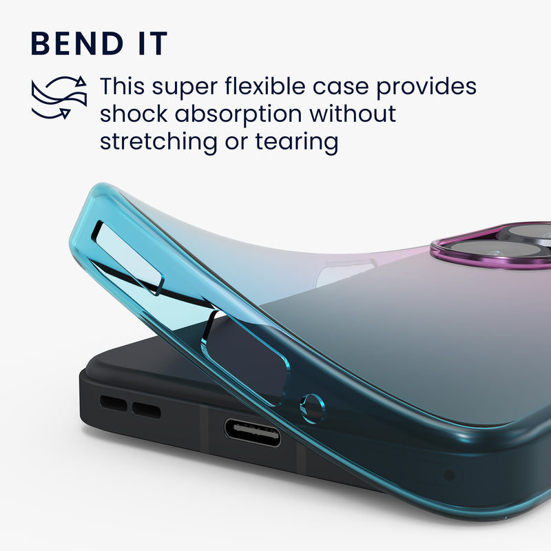 ASUS Zenfone 10 / Zenfone 9 Hülle Farbverlauf Pink Blau