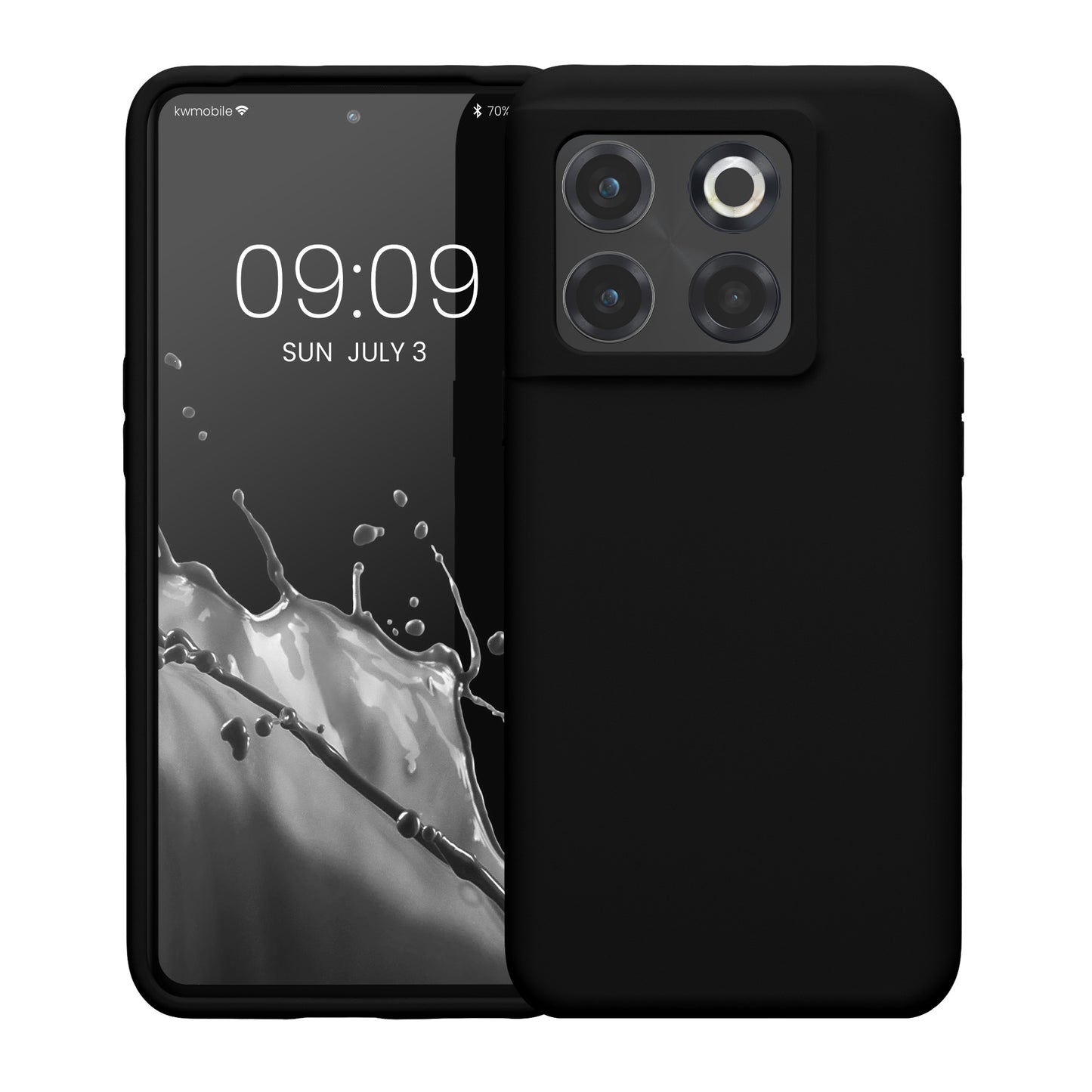 Gummierte Silikon Hülle für OnePlus 10T 5G in Schwarz