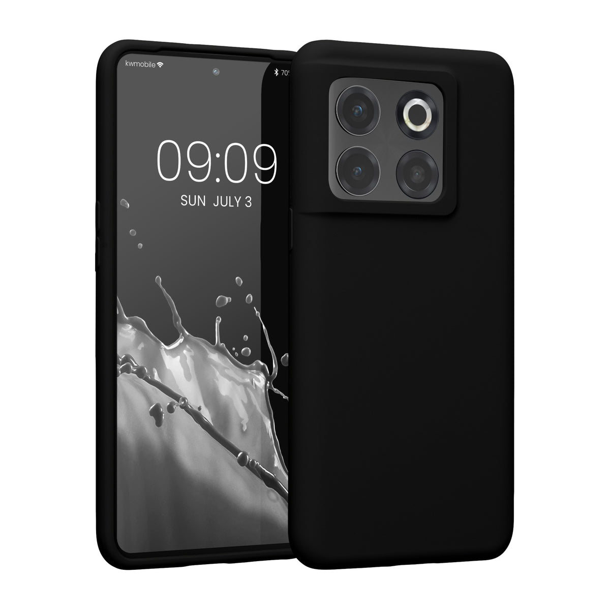 Gummierte Silikon Hülle für OnePlus 10T 5G in Schwarz