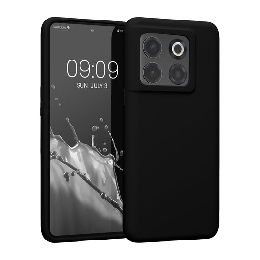 Gummierte Silikon Hülle für OnePlus 10T 5G in Schwarz