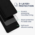 Gummierte Silikon Hülle für OnePlus 10T 5G in Schwarz