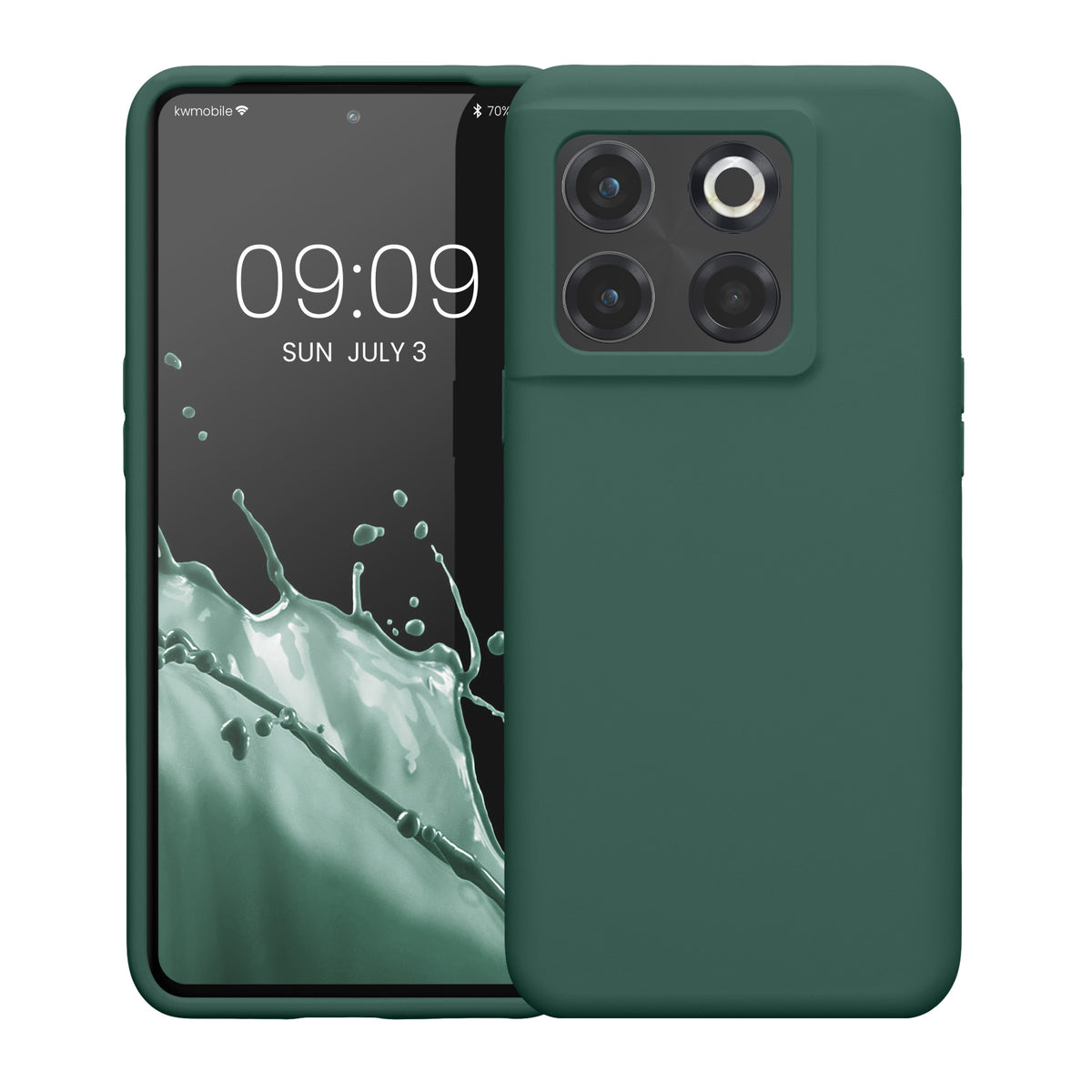 Gummierte Silikon Hülle für OnePlus 10T 5G in Schwarz