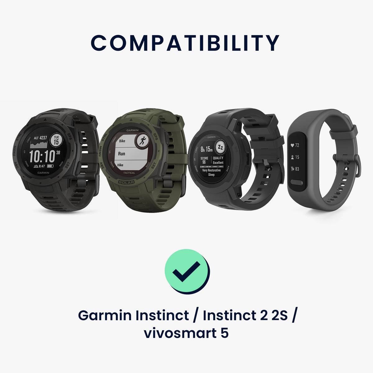 kwmobile Smartwatch Ladekabel für Garmin Instinct 2 Solar / Instinct 2 / 2X / 2S / Crossover / Tide USB Ladekabel