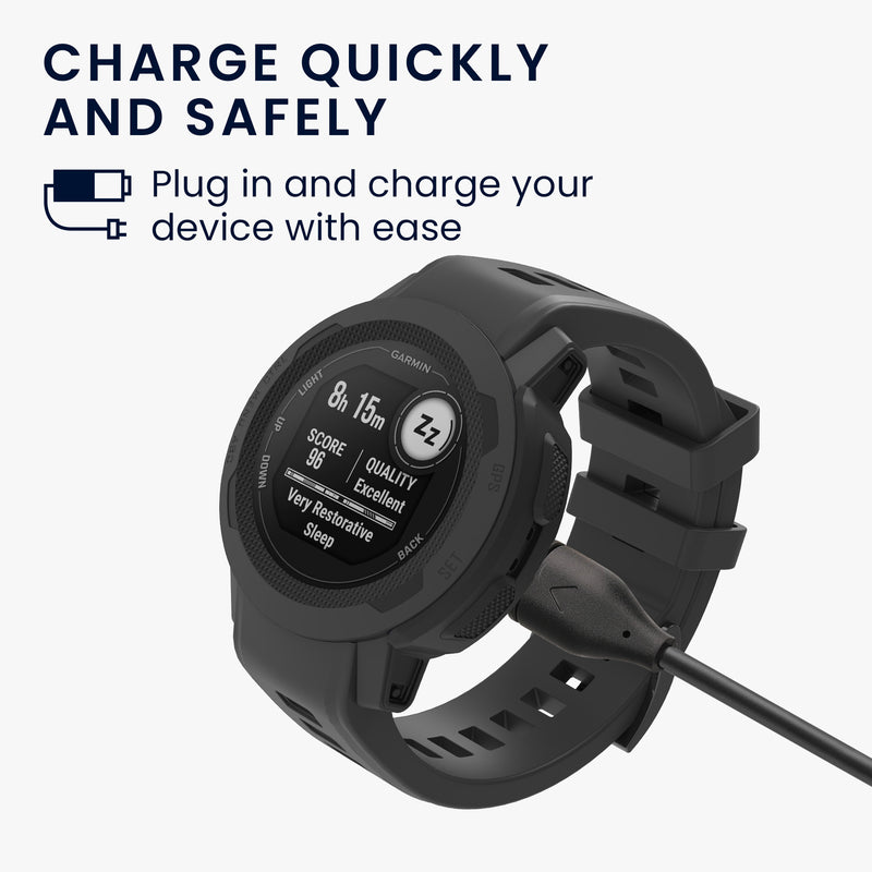 kwmobile Smartwatch Ladekabel für Garmin Instinct 2 Solar / Instinct 2 / 2X / 2S / Crossover / Tide USB Ladekabel