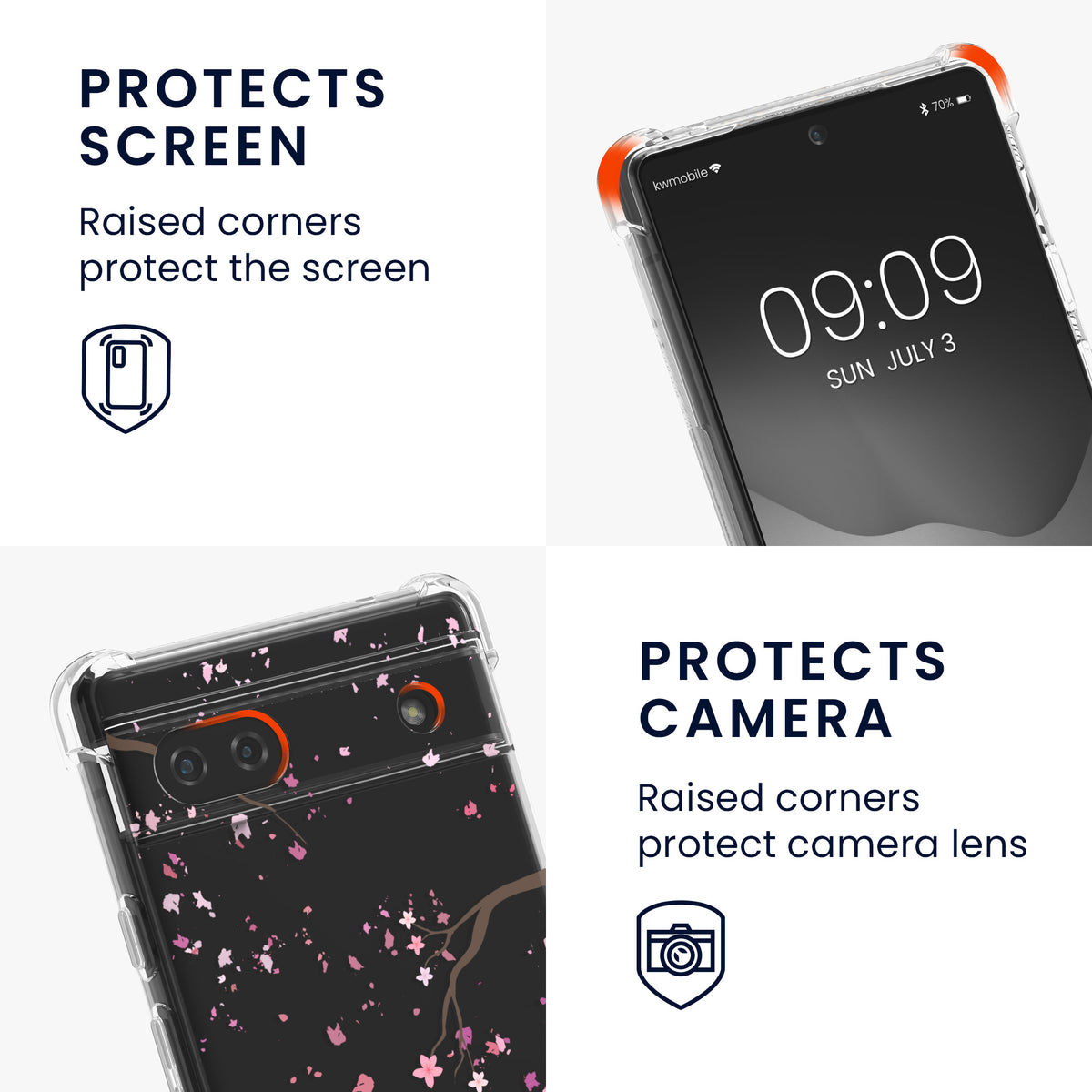 Google Pixel 6a Silikon Handykette gemustert