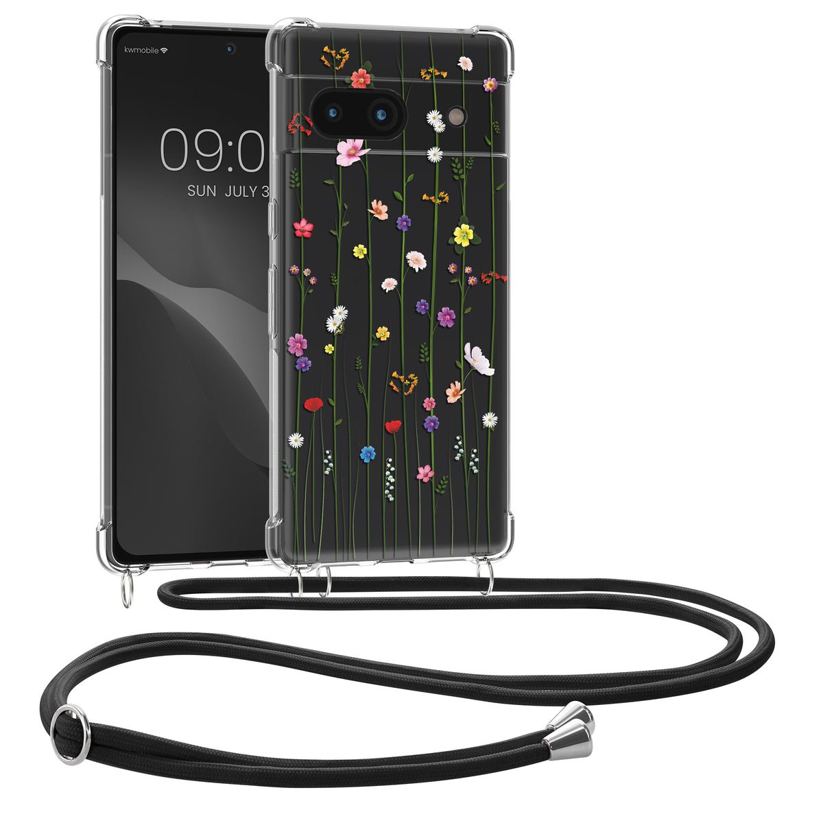 Google Pixel 6a Silikon Handykette gemustert