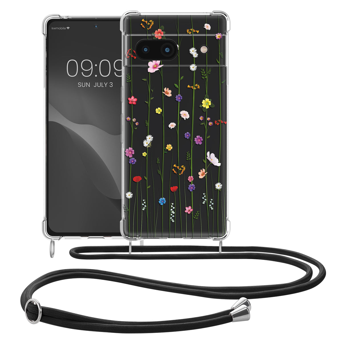 Google Pixel 6a Silikon Handykette gemustert