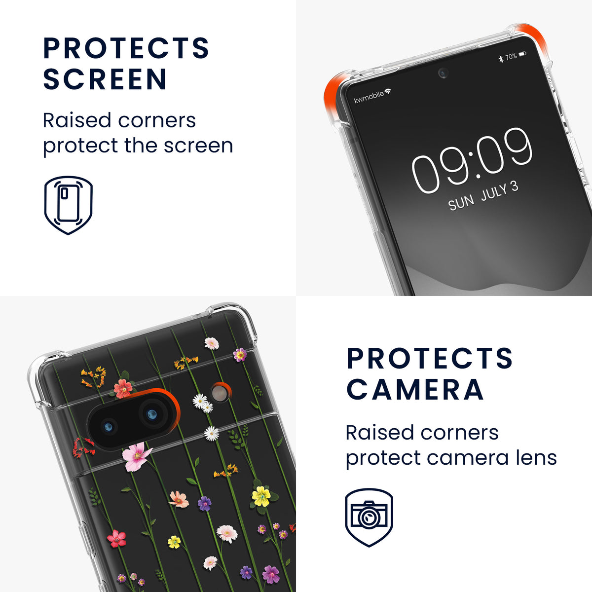 Google Pixel 6a Silikon Handykette gemustert