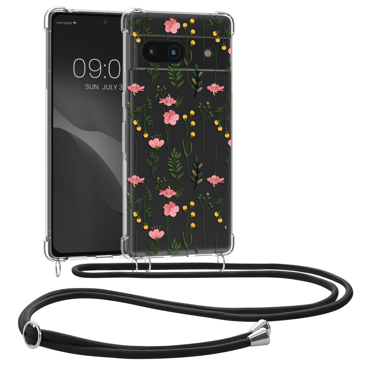Google Pixel 6a Silikon Handykette gemustert